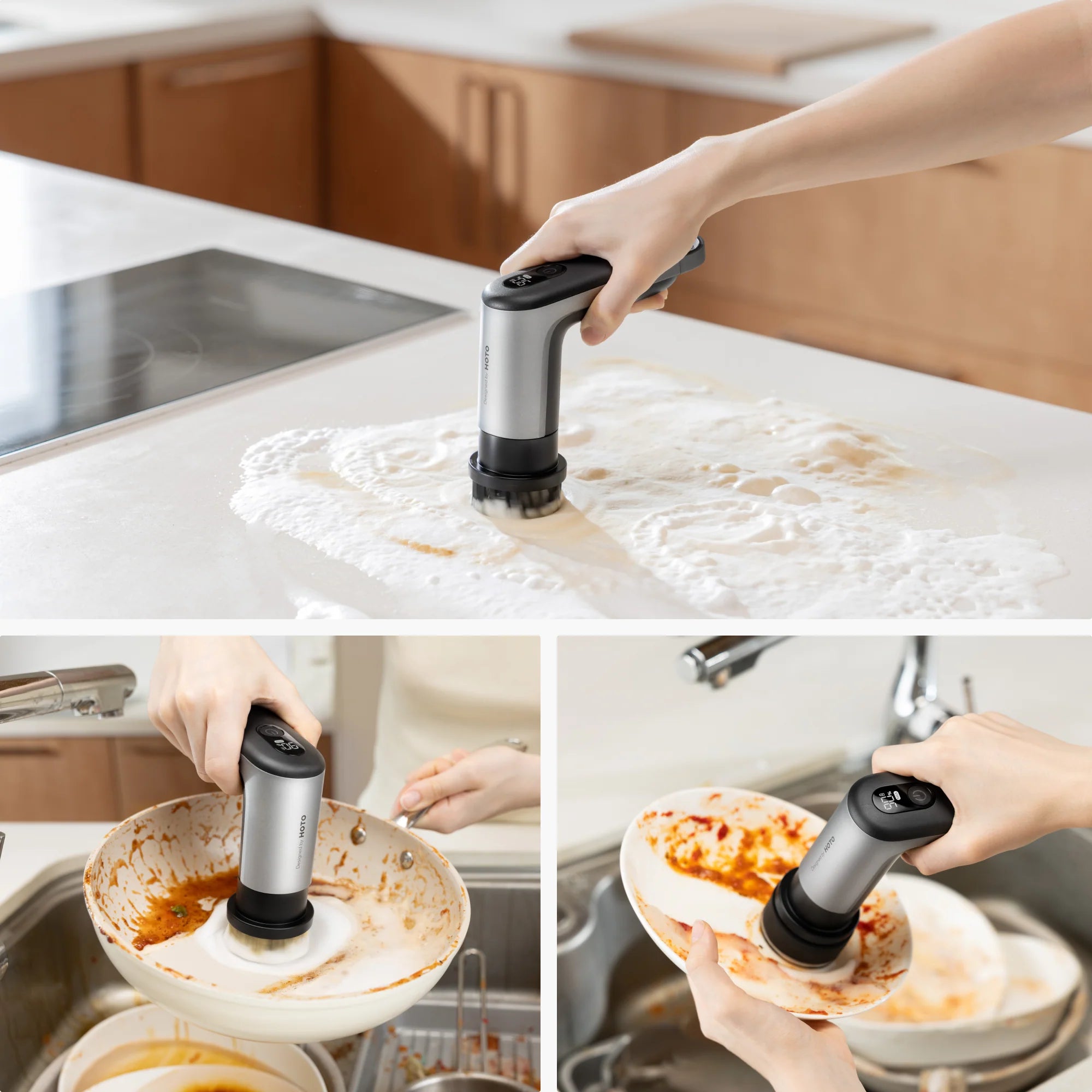 HOTO Grip™ Cordless Spin Scrubber