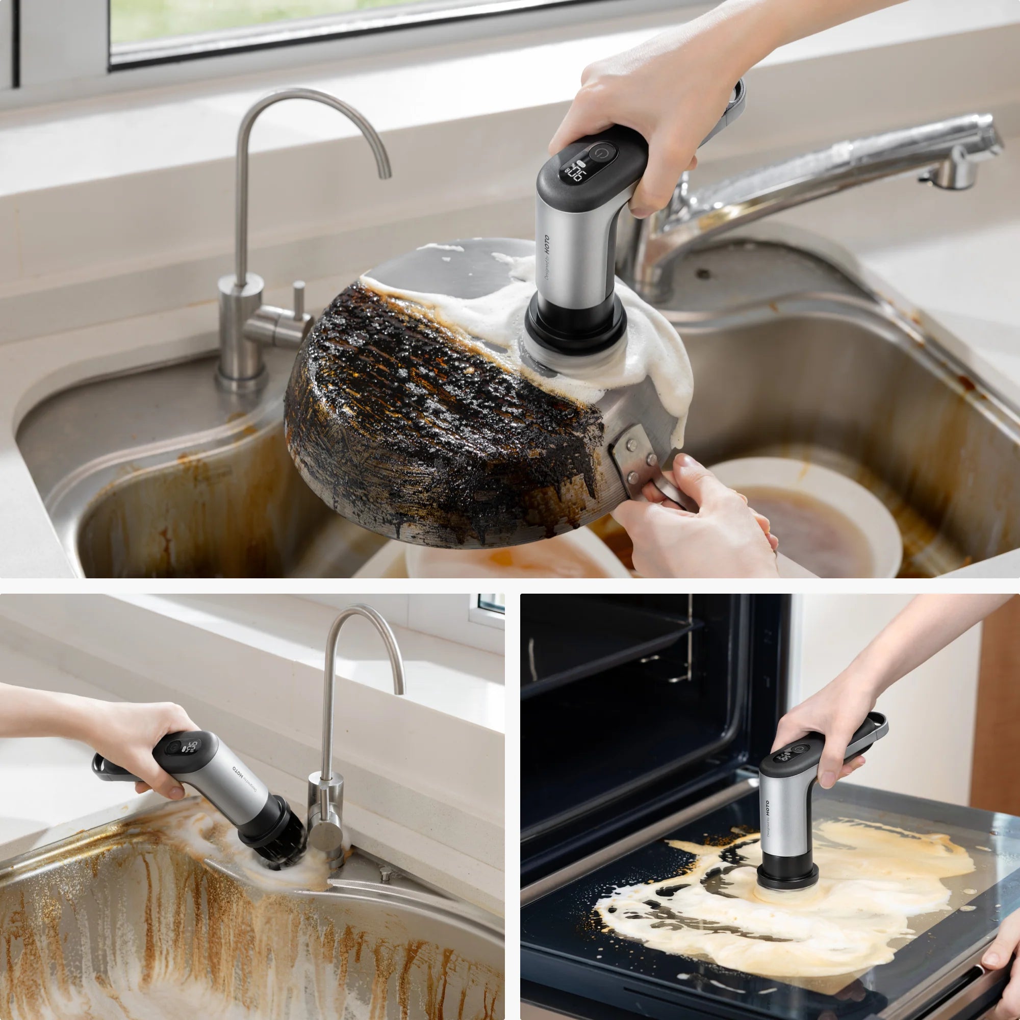 HOTO Grip™ Cordless Spin Scrubber