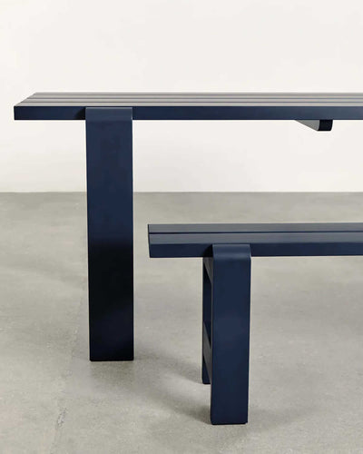 Hay Weekday Table, Steel Blue Water-based Lacq. Pinewood (L180xW66xH74)