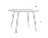 ex-display | Hübsch Ground dining table round Ø115, natural