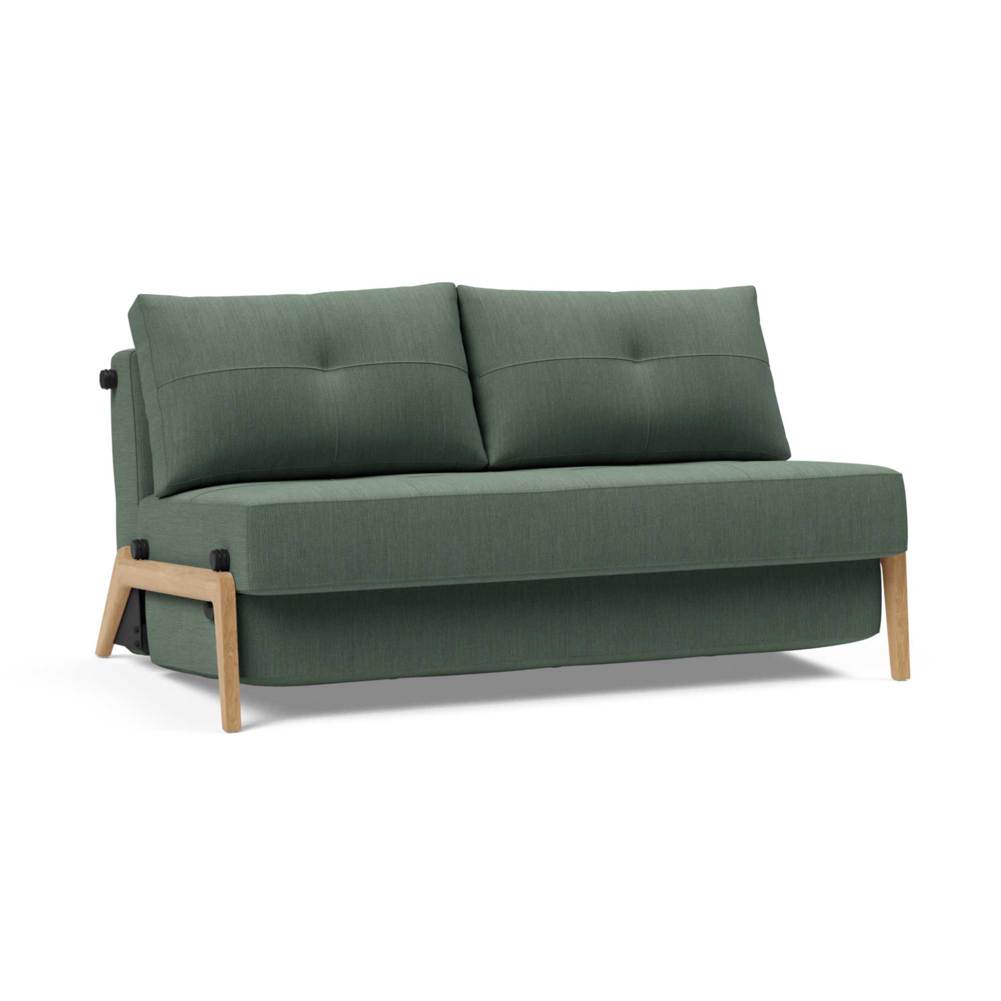 Innovation Living Cubed 140 Wood Sofa Bed, 518EleganceGreen w148xd98xh79cm