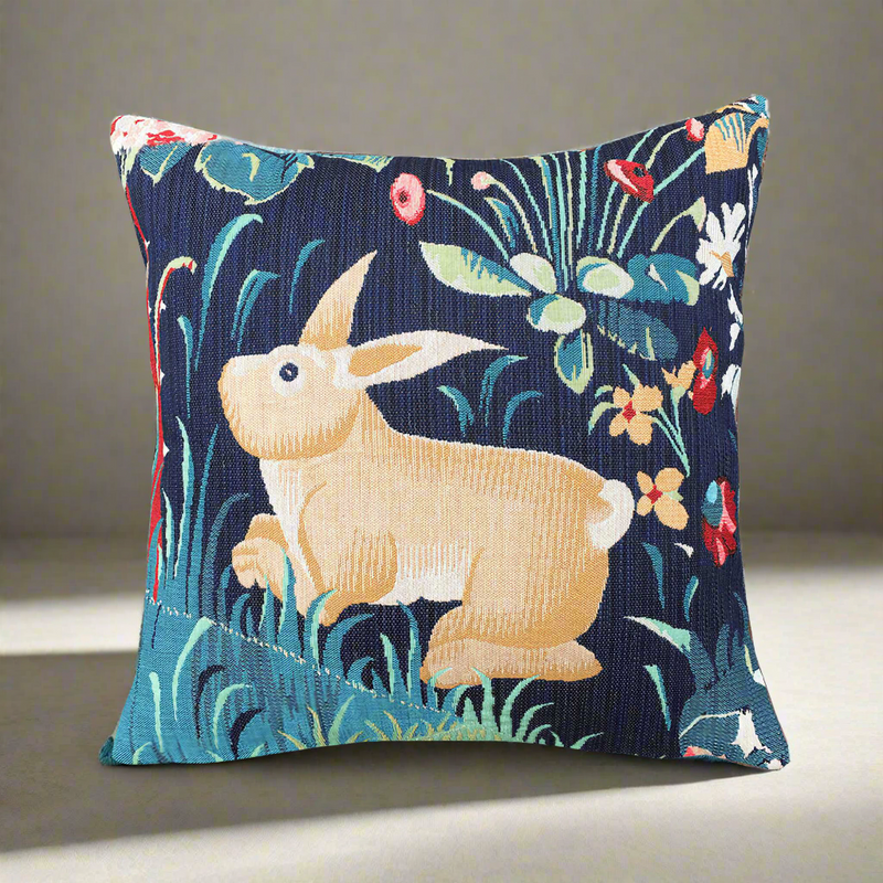 Jules Pansu Jacquard Cushion, Lapin