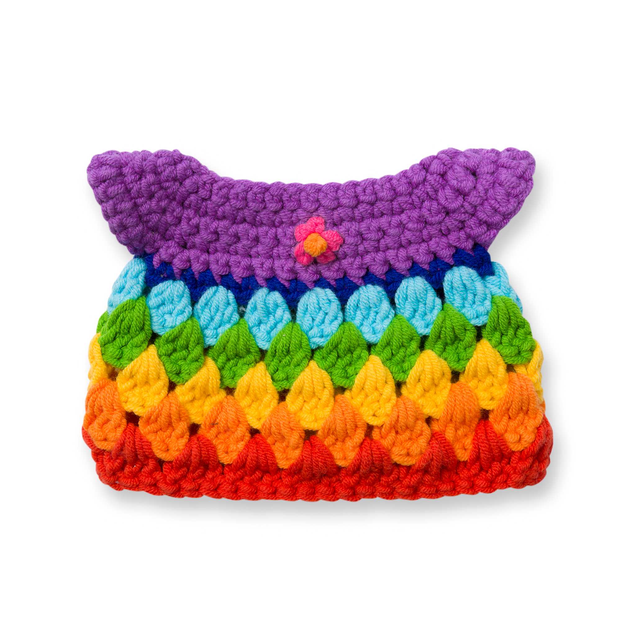 Just Dutch handmade crocheted outfit, Bright Rainbow Dress