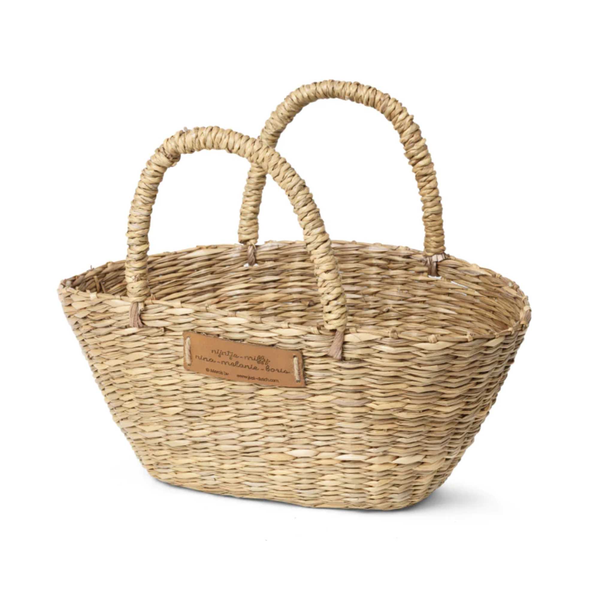 Just Dutch Handmade Basket For Miffy Dolls, Natural