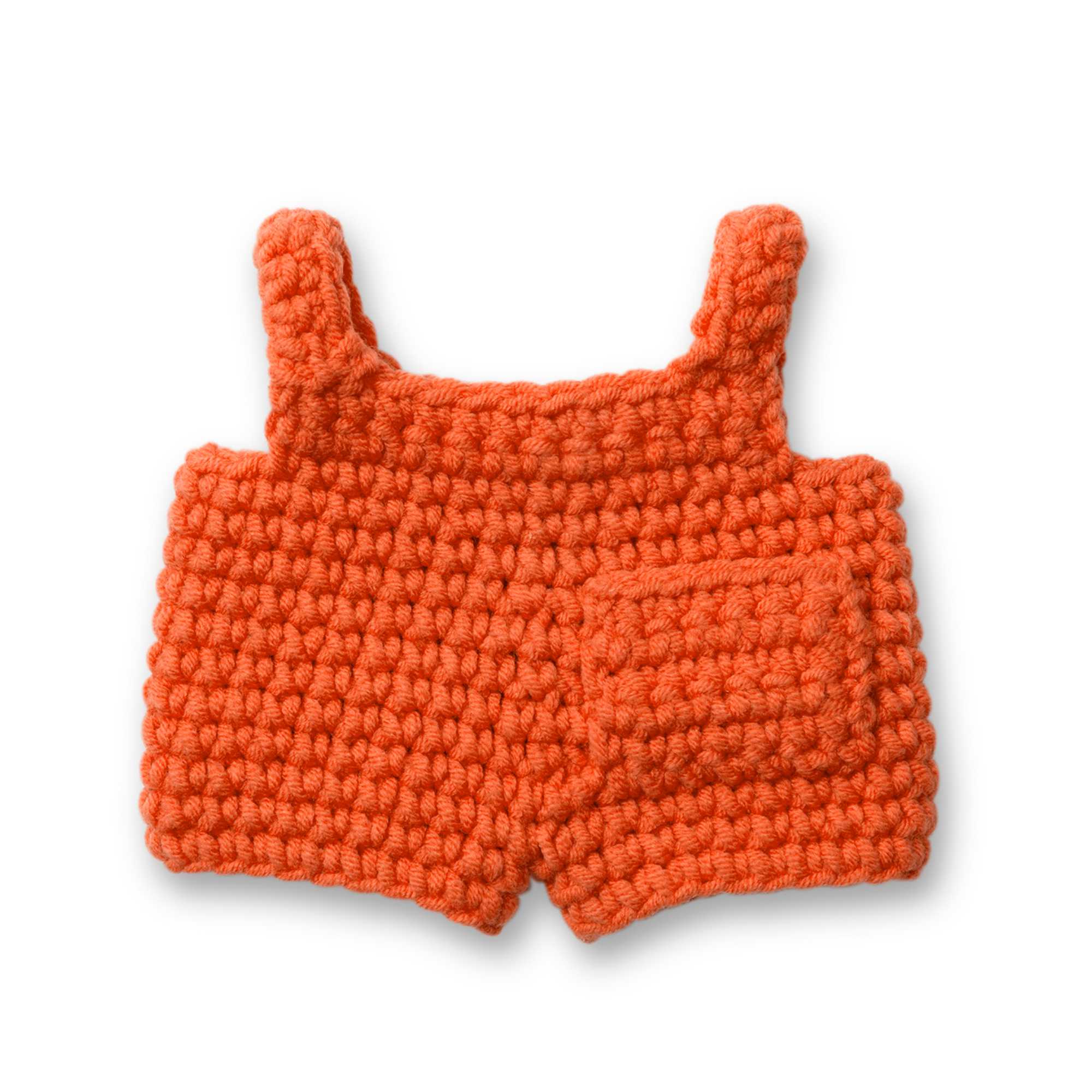 Just Dutch handmade crocheted outfit, Orange Overall