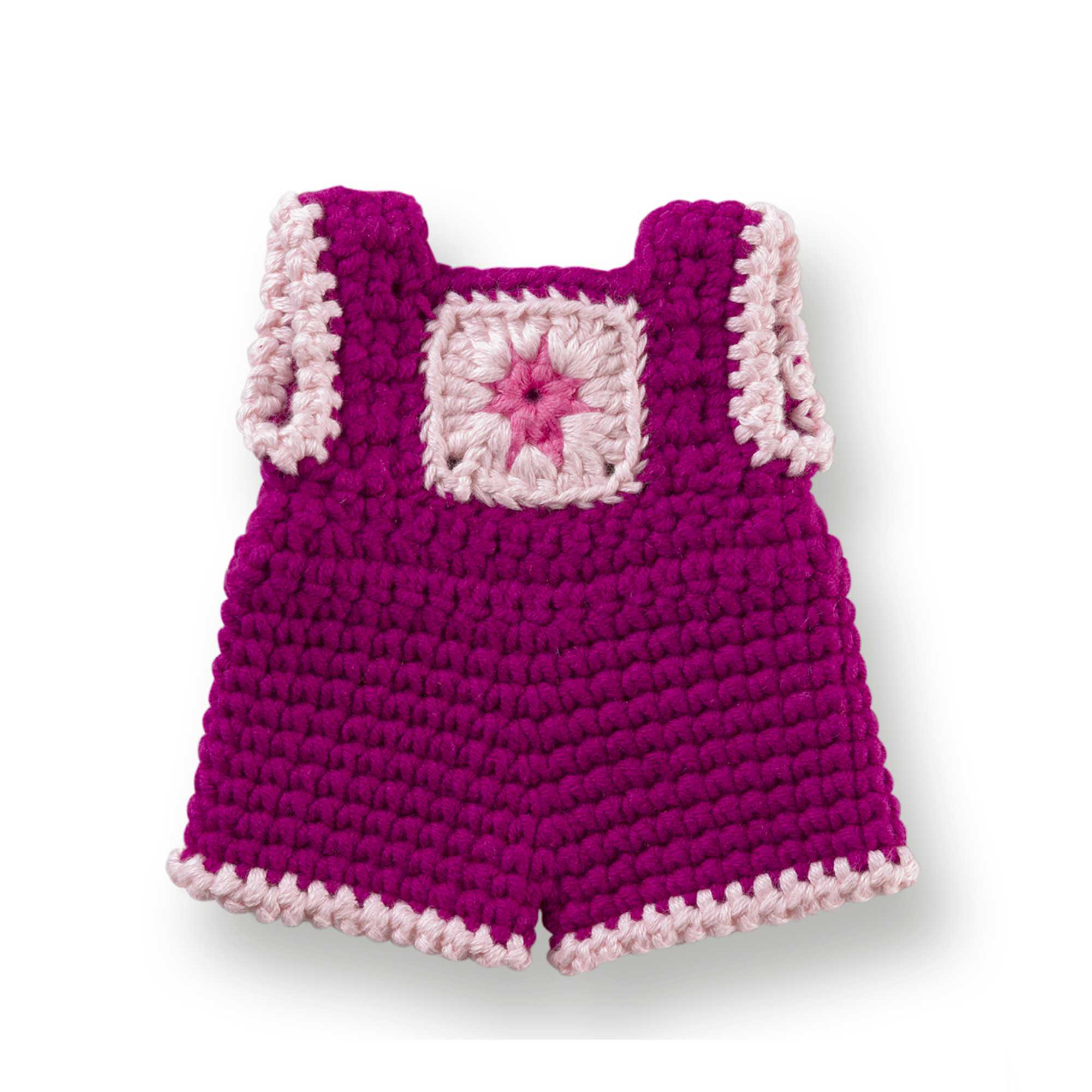 Just Dutch handmade crocheted outfit, Cerise jumpsuit