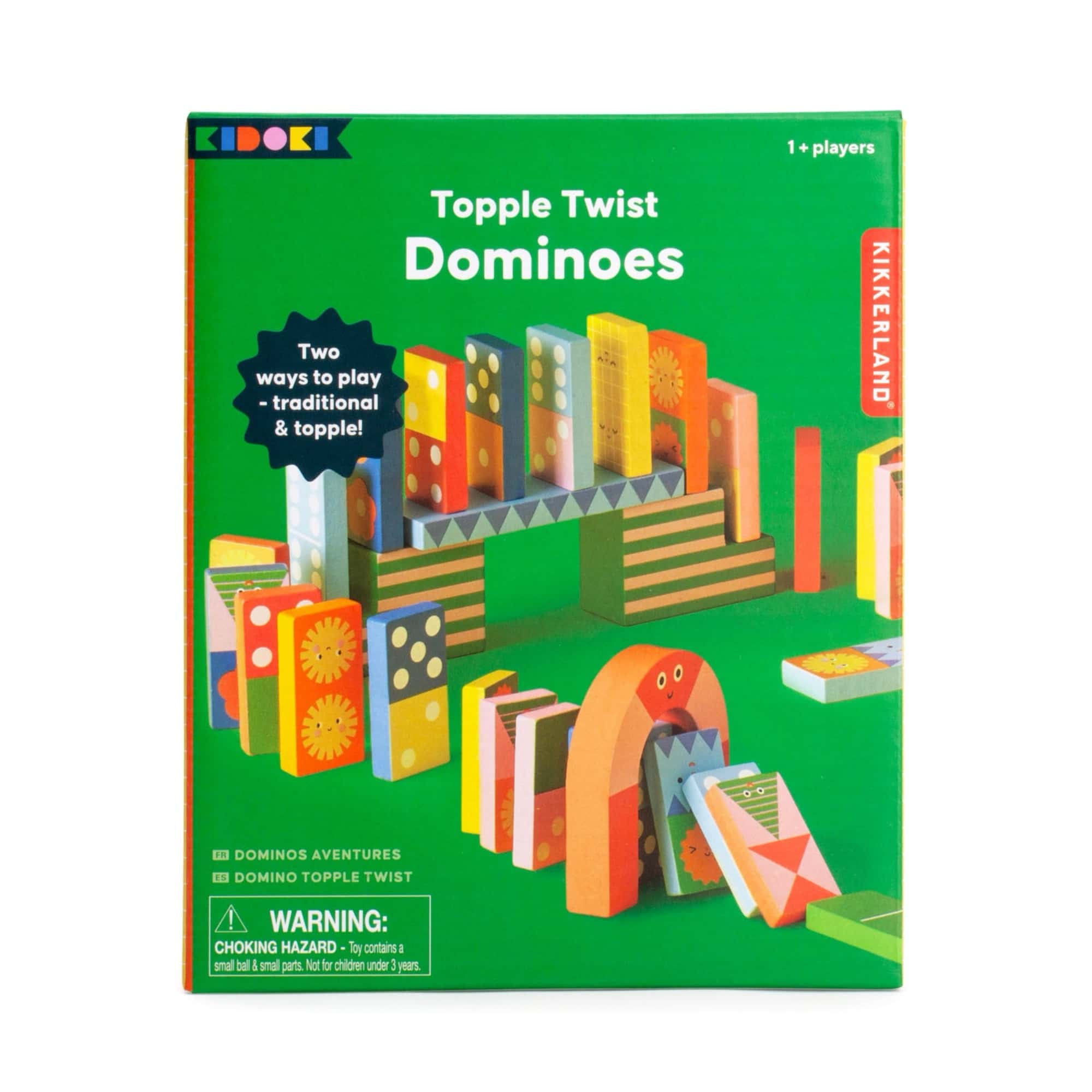 Kikkerland Kidoki Topple Twist Dominoes