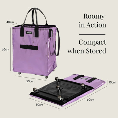 Hulken® Original rolling tote bag, lilac