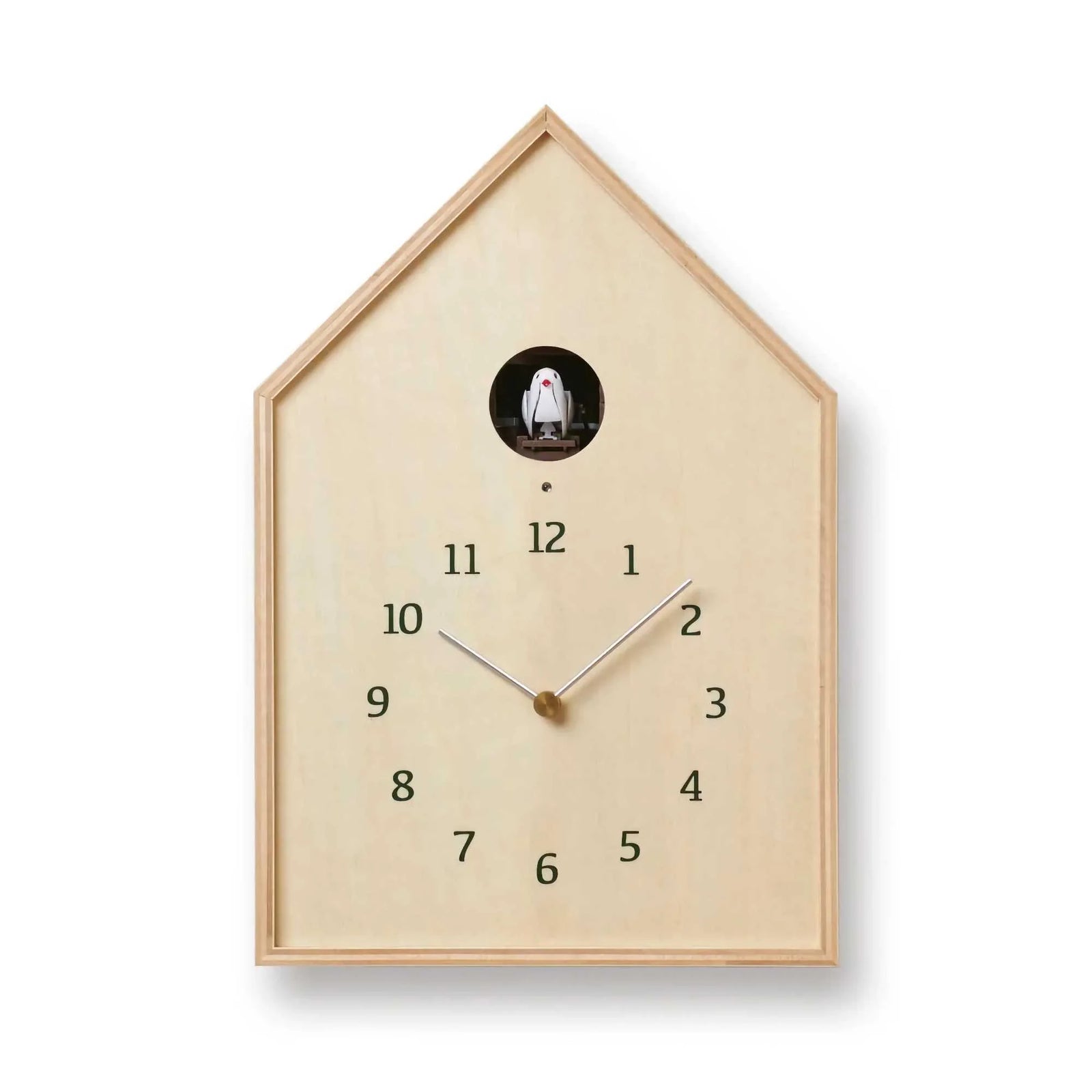 Lemnos Birdhouse cuckoo clock, natural