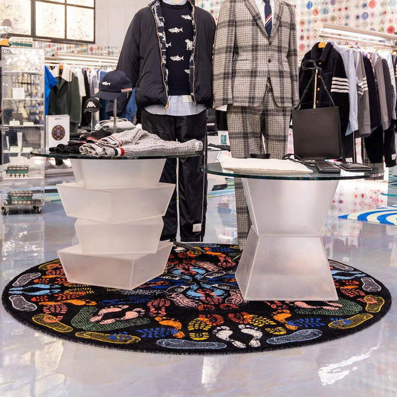 Qeeboo Let's Dance Human Traces Round Carpet by Nynke Tynagel