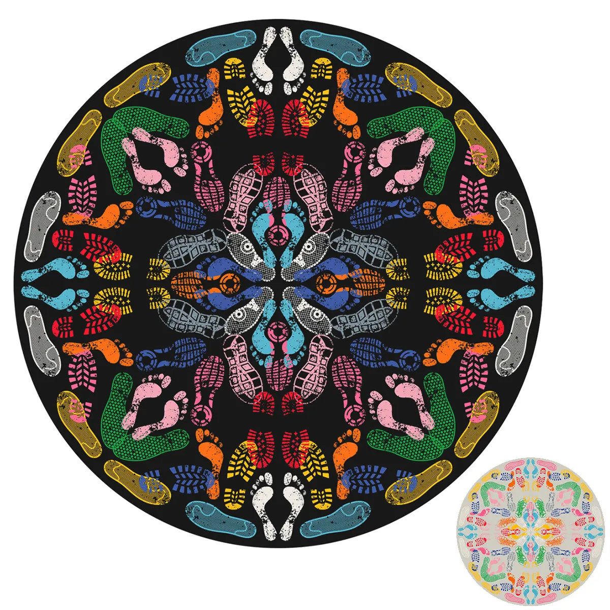 Qeeboo Let's Dance Human Traces Round Carpet by Nynke Tynagel