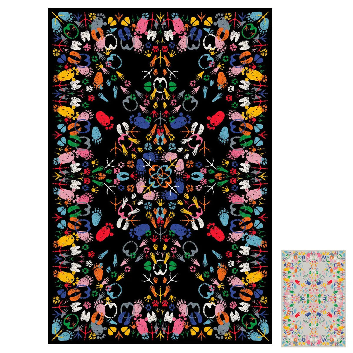 Qeeboo Let's Dance Animal Traces Rectangle Carpet by Nynke Tynagel