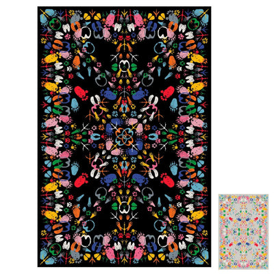 Qeeboo Let's Dance Animal Traces Rectangle Carpet by Nynke Tynagel
