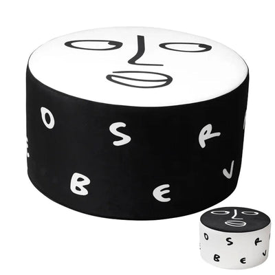 Qeeboo Linescapes Pouf M by Shantell Martin