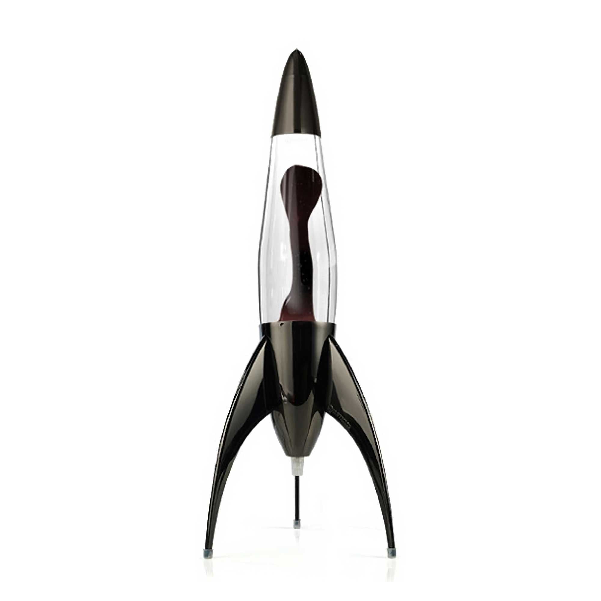 Mathmos Telstar Black Rocket Lava Lamp, Clear/Black (50cm)