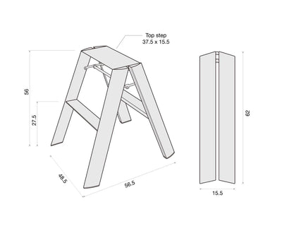 Metaphys Lucano Stool 2-Step, Dusty Mint