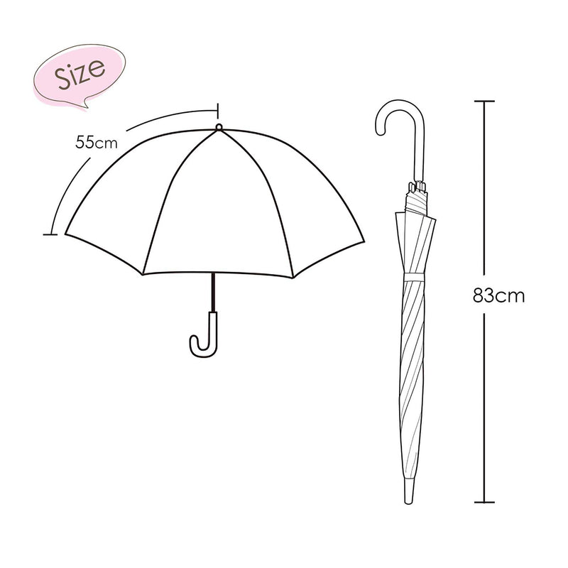 Miffy Stick Umbrella (ø98cm), Carrot Blue