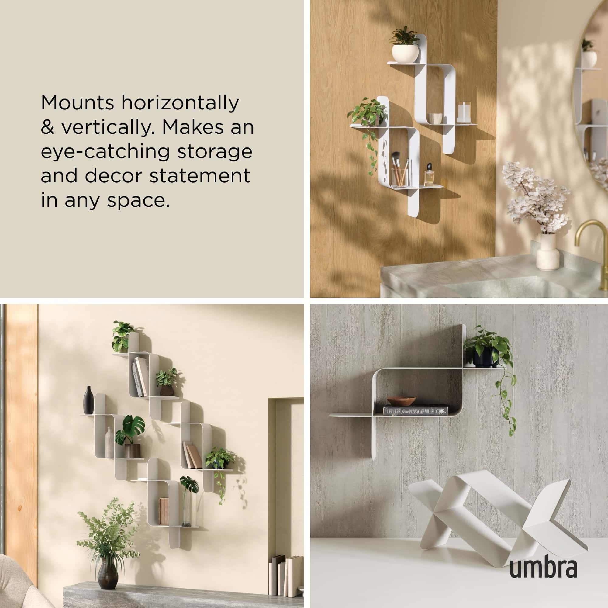 Umbra Montage Metal wall shelf (set of 2), white