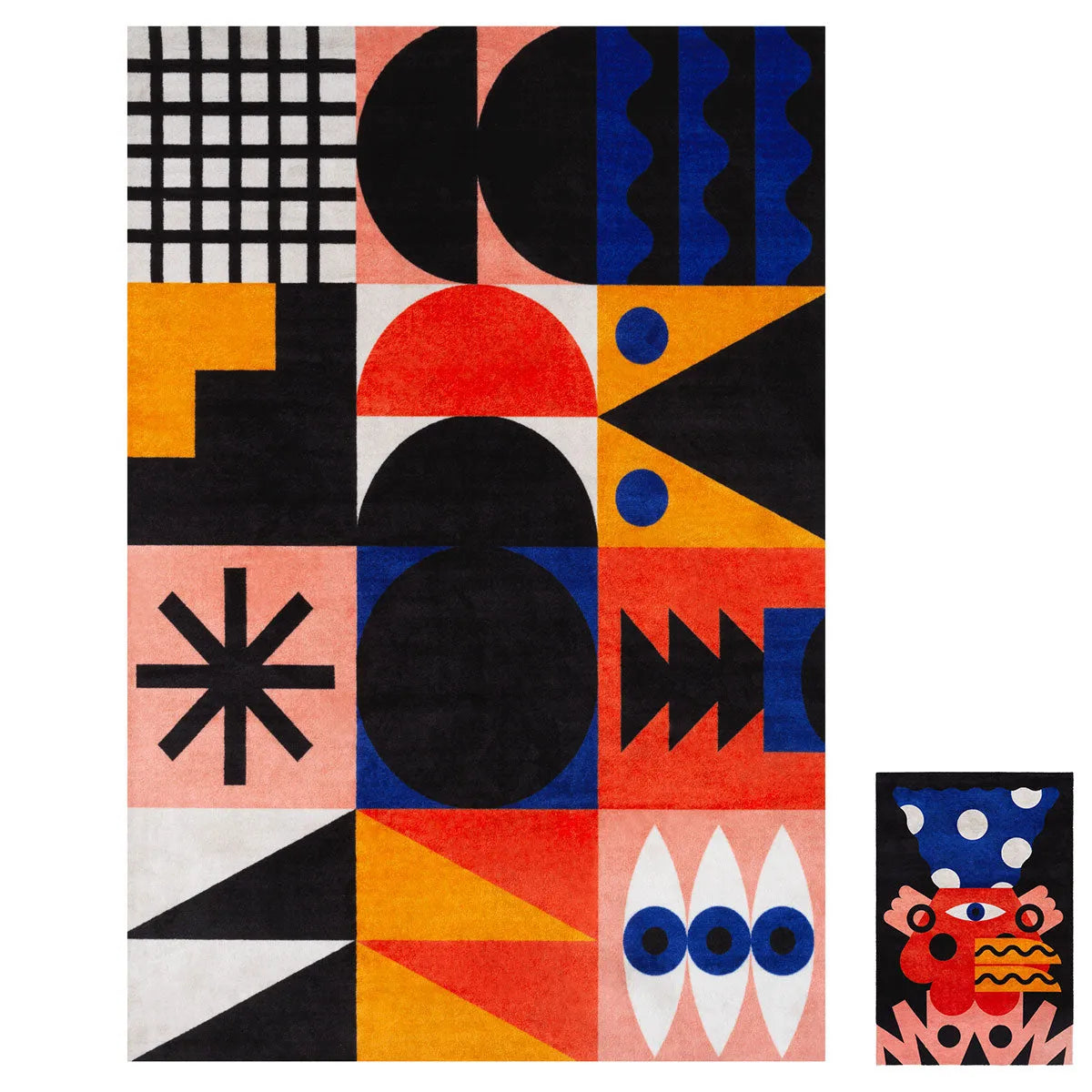 Qeeboo Oggian Rectangular Carpet by Marco Oggian