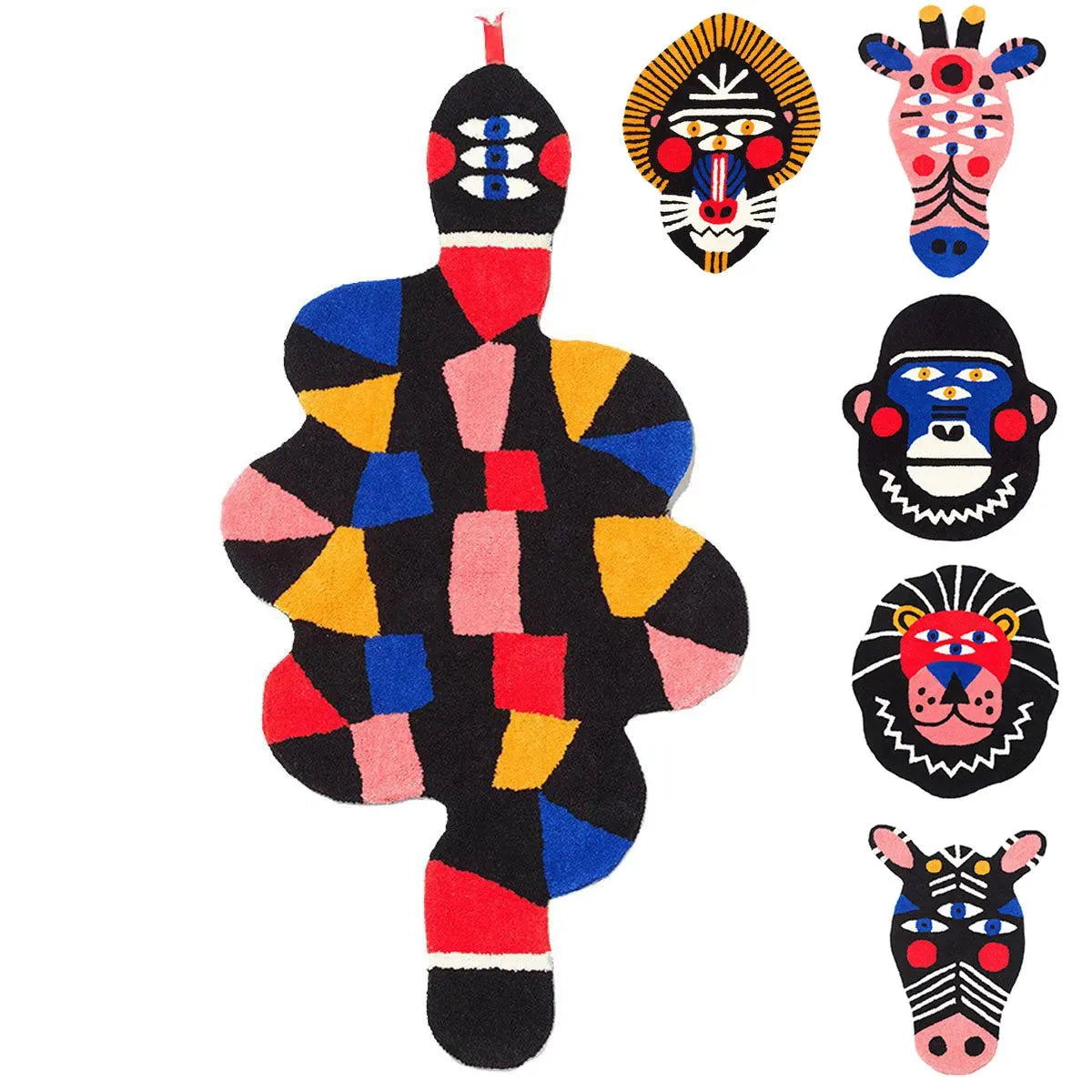 Qeeboo Oggian M Shaped Carpet by Marco Oggian