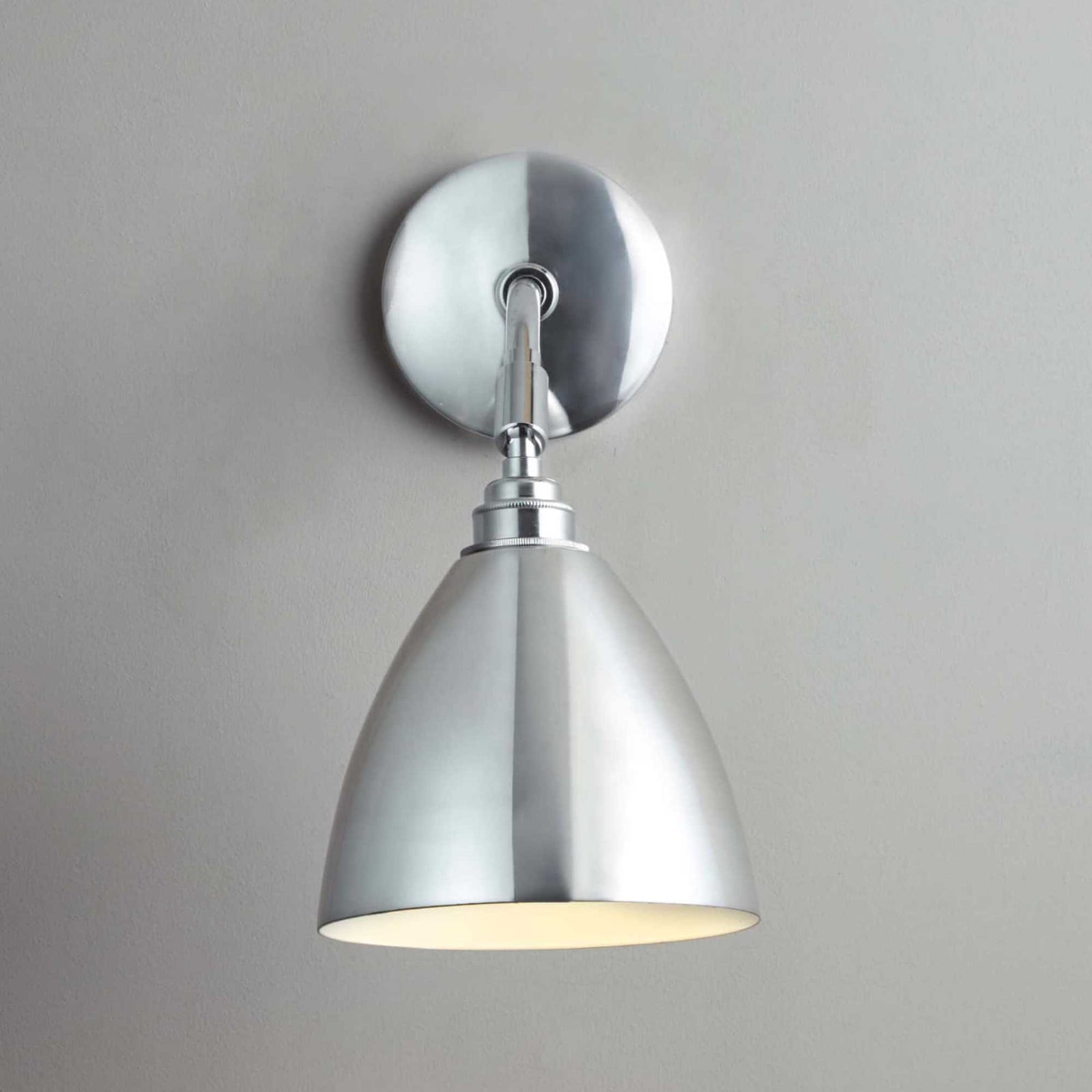 Original BTC Task Short Wall Light, Polished Aluminium