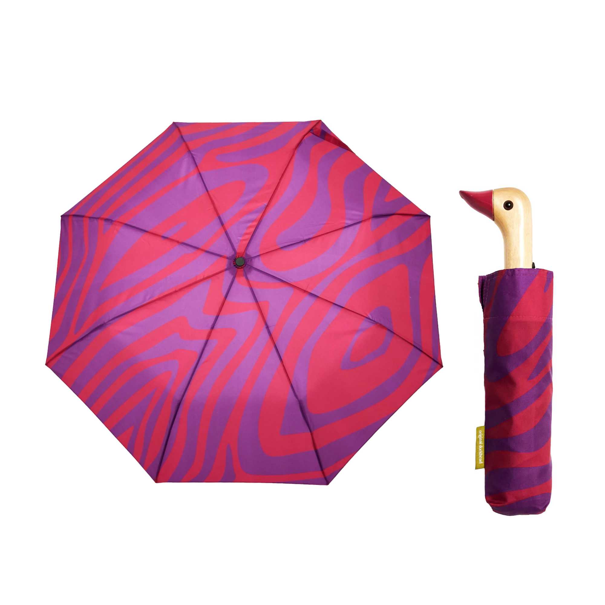 Original Duckhead Compact Umbrella, Swirl in Pink (Ø99cm)