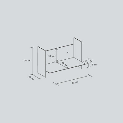 Tiptoe Pli steel wall shelf, naples yellow