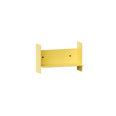 Tiptoe Pli steel wall shelf, naples yellow
