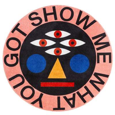 Qeeboo Oggian Round Carpet by Marco Oggian