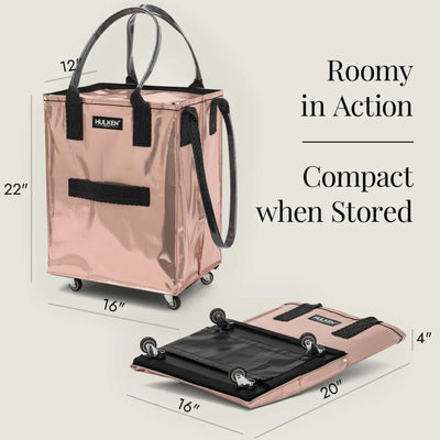 Hulken® Original rolling tote bag medium, rose gold