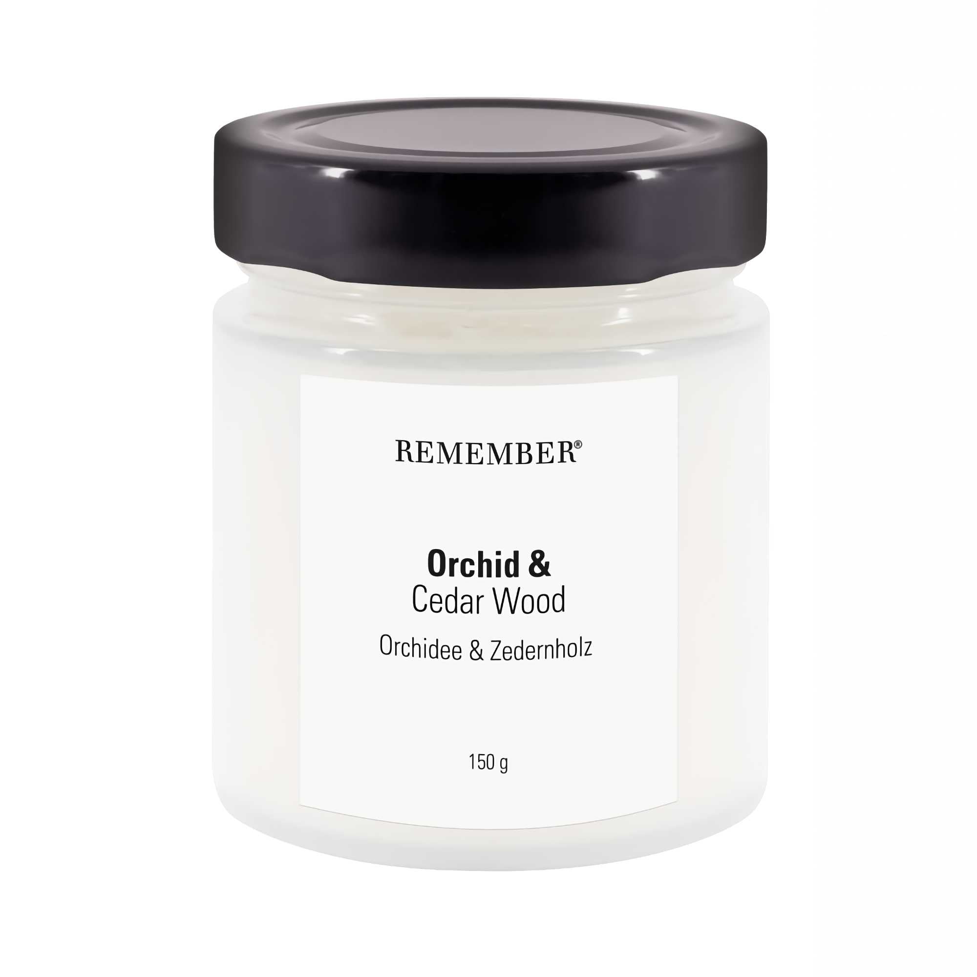 Remember Scented candle, Orchid & Cedar Wood (150ml)