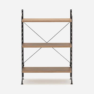 String Freestanding Shelf, 60cm Wide, Walnut/Black