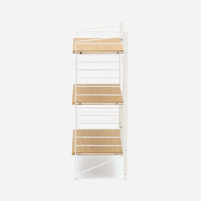 String Freestanding Shelf, 60cm Wide, Oak/White