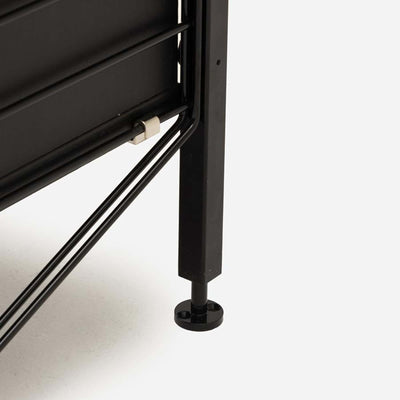 String Freestanding Shelf Cabinet, 80cm Wide, Black/Black