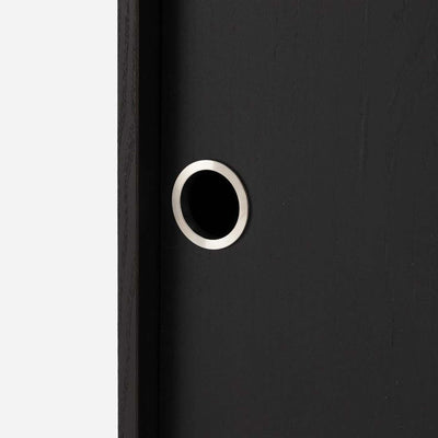String Freestanding Shelf Cabinet, 2-tier, 160cm wide, Black/Black
