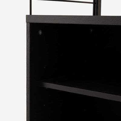 String Freestanding Shelf Cabinet, 80cm Wide, Black/Black