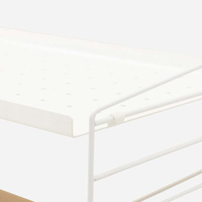 String Freestanding Shelf Cabinet, 80cm Wide, Oak/White