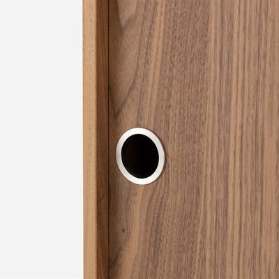 String Freestanding Shelf Cabinet, 240cm Wide, Walnut/Black