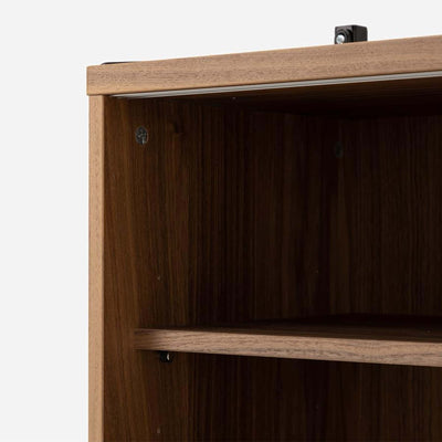 String Freestanding Shelf Cabinet, 240cm Wide, Walnut/Black