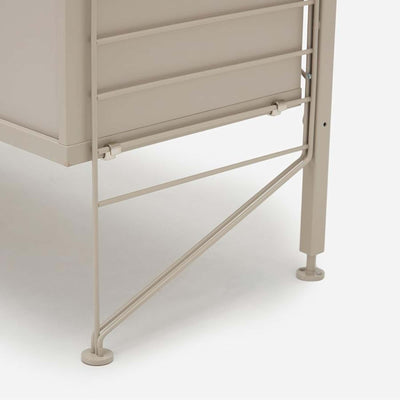 String Freestanding Shelf Cabinet, 80cm Wide, Beige/Beige