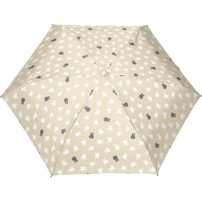 Miffy 100%UV Protection folding umbrella, face dot/beige