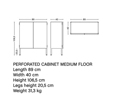 HAY Perforated Cabinet Floor Medium