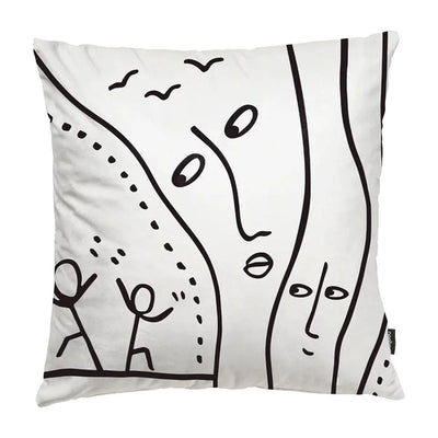Qeeboo Linescapes Cushion By Shantell Martin