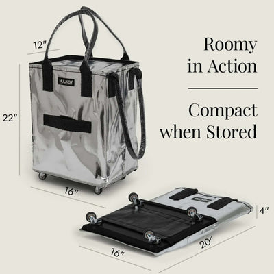Hulken® Original rolling tote bag medium, silver