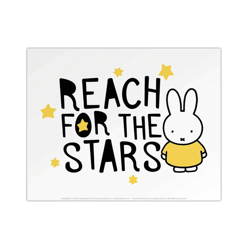 Star Editions Miffy Print, Reach For the Stars (11x14")