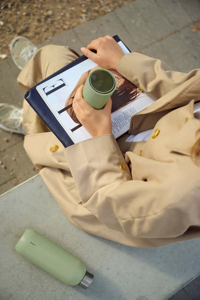 Stelton To Go Click vacuum insulated cup 400ml, soft fern green