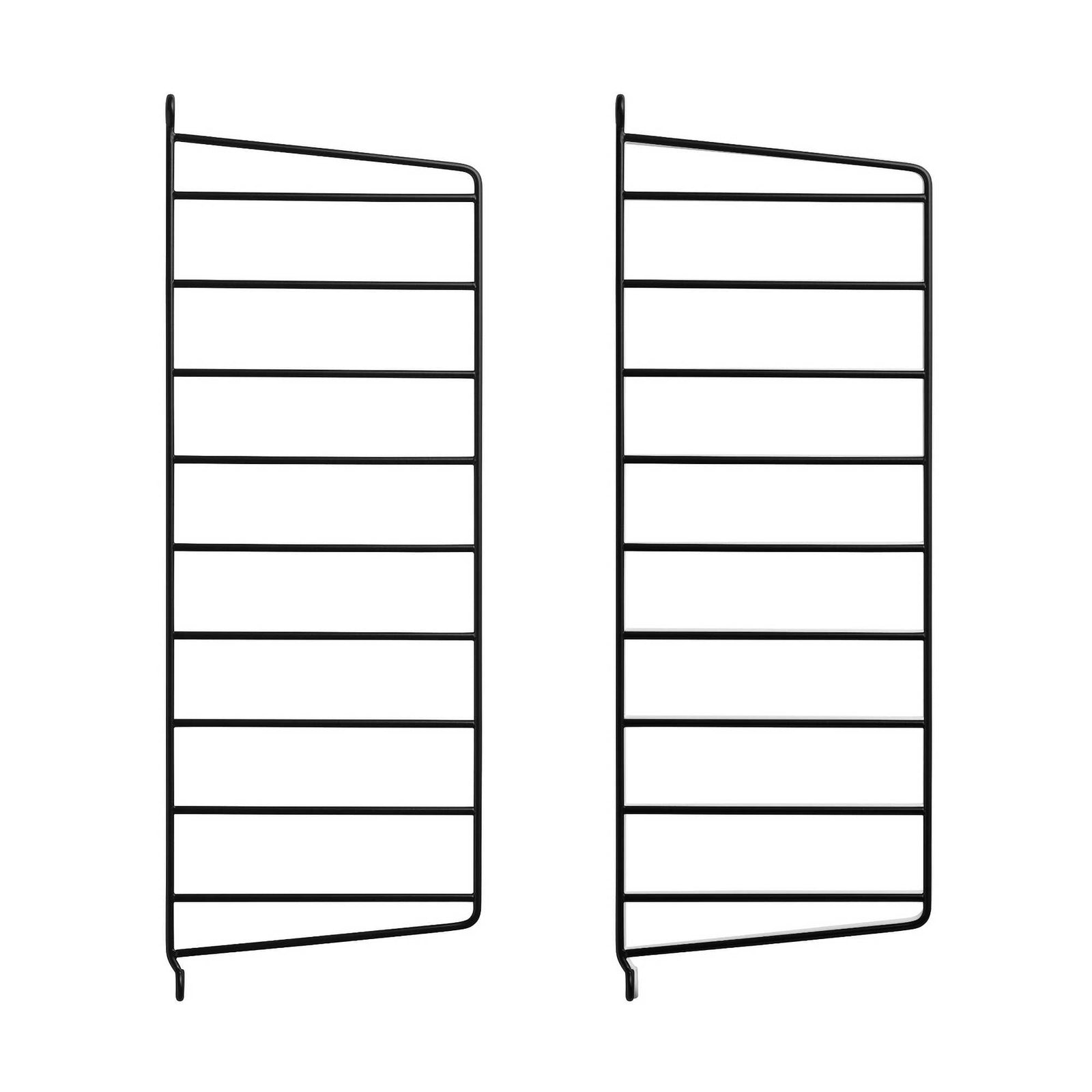 String Shelving System Wall Panels 2-Pack, Black (H50xD20cm)