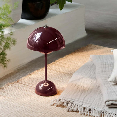 &Tradition Flowerpot VP9 Rechargeable Lamp, Dark Plum
