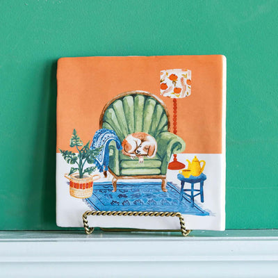 StoryTiles Beware of the dog decorative tile (10x10cm)