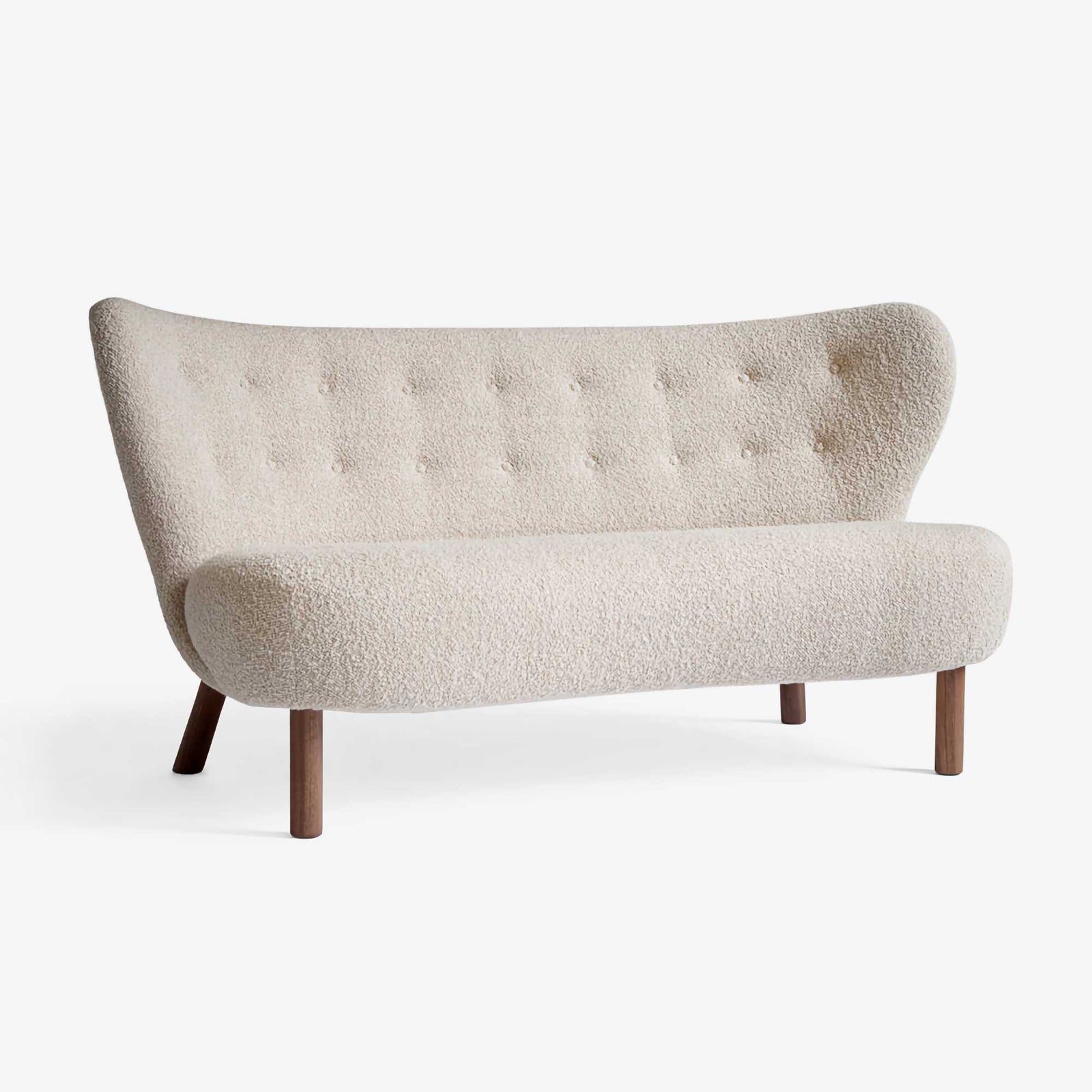 &Tradition VB2 Little Petra 2 Seater Sofa, Karakorum 003/Walnut w150xd80xh75cm